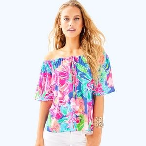 NWT Lilly Pulitzer Sain Off the Shoulder Top